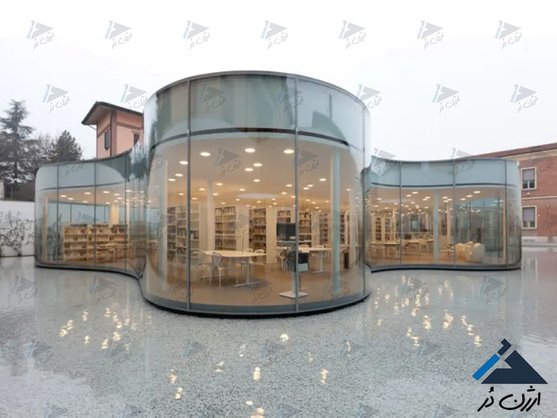 شیشه خم برای ساختمان