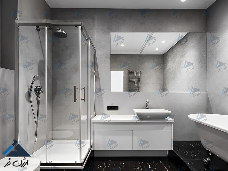 کابین دوش شیشه ای دور دوش شیشه ای