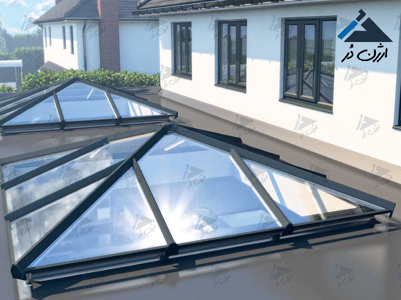 سقف شیشه ای نورگیر شیشه ای