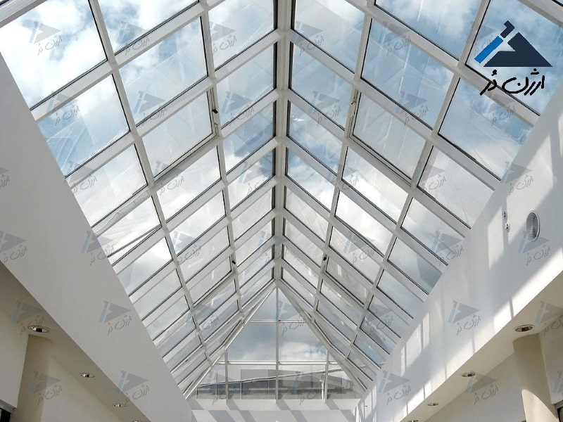 سقف شیشه ای نورگیر شیشه ای