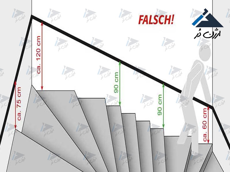 ارتفاع نرده راه پله