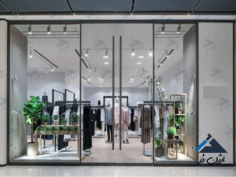 درب شیشه ای مغازه