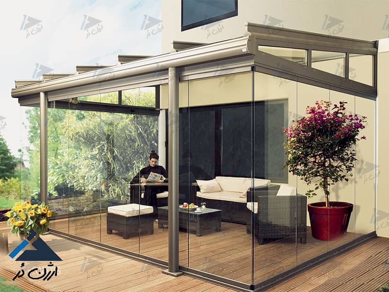 آلاچیق شیشه ای روف کاردن آلاچیق شیشه ای روف کاردن