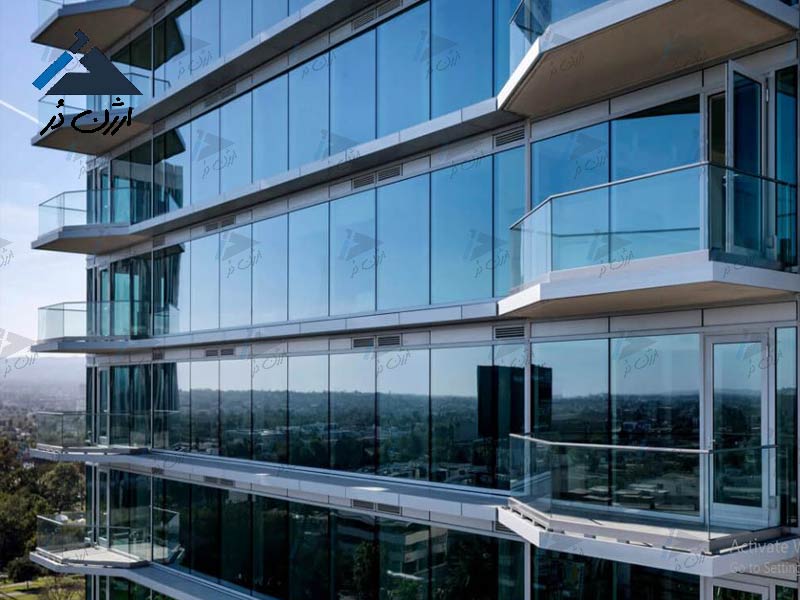 شیشه ساختمان
