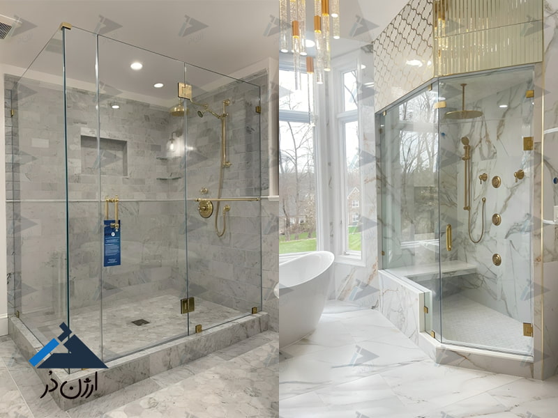 حمام شیشه ای بدون فریم